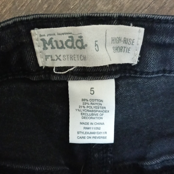 mudd black denim Blue jeans shorts - Picture 3 of 6